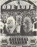 Abb. 10: Plakat fr das One Love Peace Concert 78. Im Vordergrund sieht man Haile Selassie I stehen.
